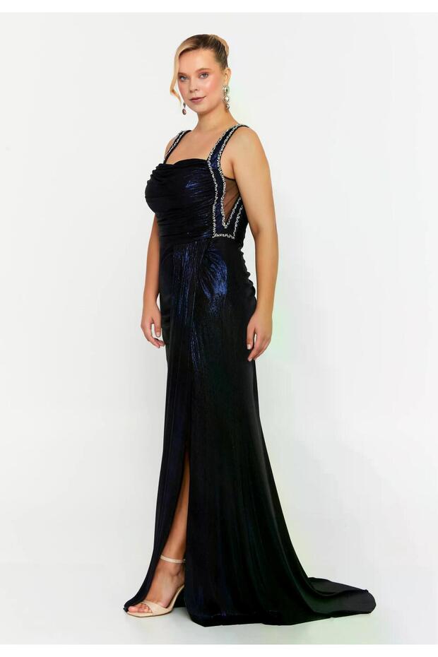 6141SIM LAME SİMLİ ELBİSE - 3