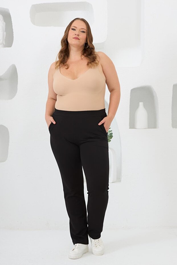 Plus Size Sweatpants Black - 5