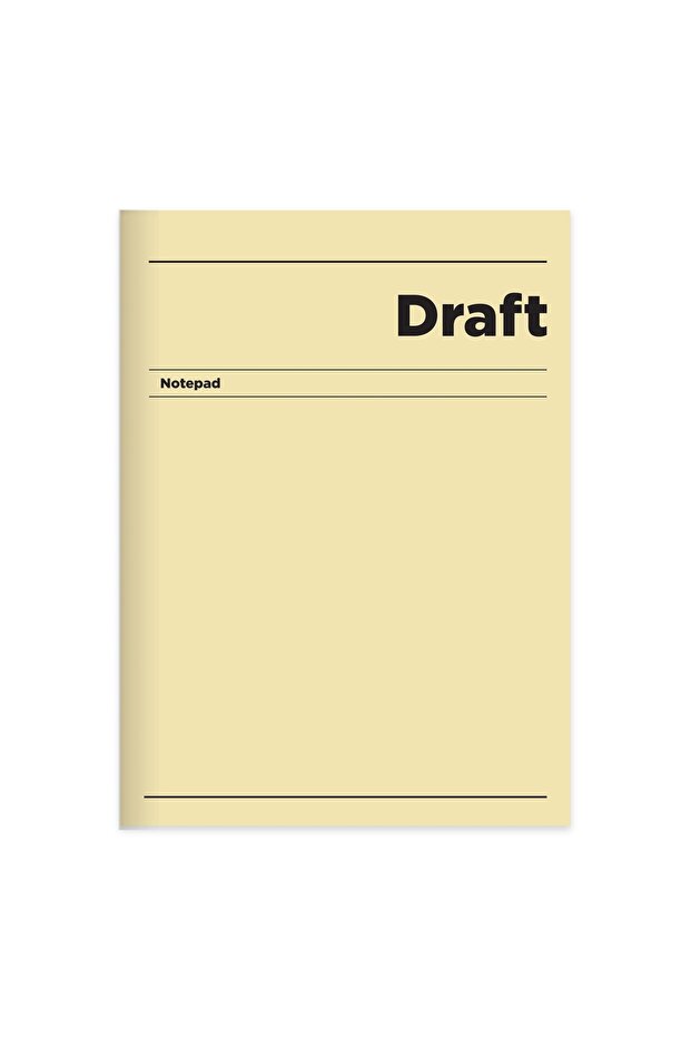 Draft 14x20 Çizgisiz 120 Yapraklı Hafif Kağıt Sert Kapak Ciltli Draft Defter - 1 Adet - 1
