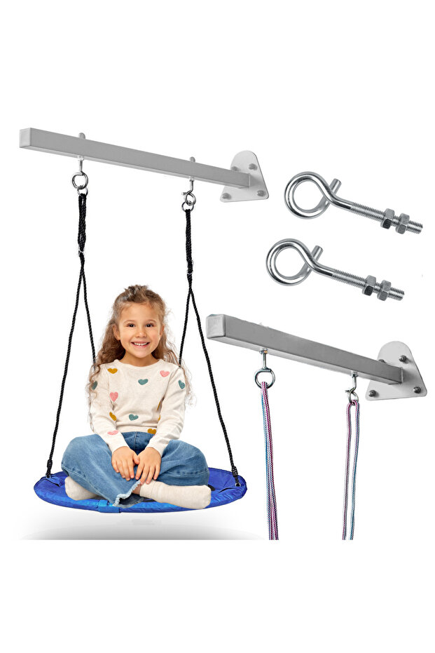 Swing extension frame, swing handle, hooks, gray metal bar - 1
