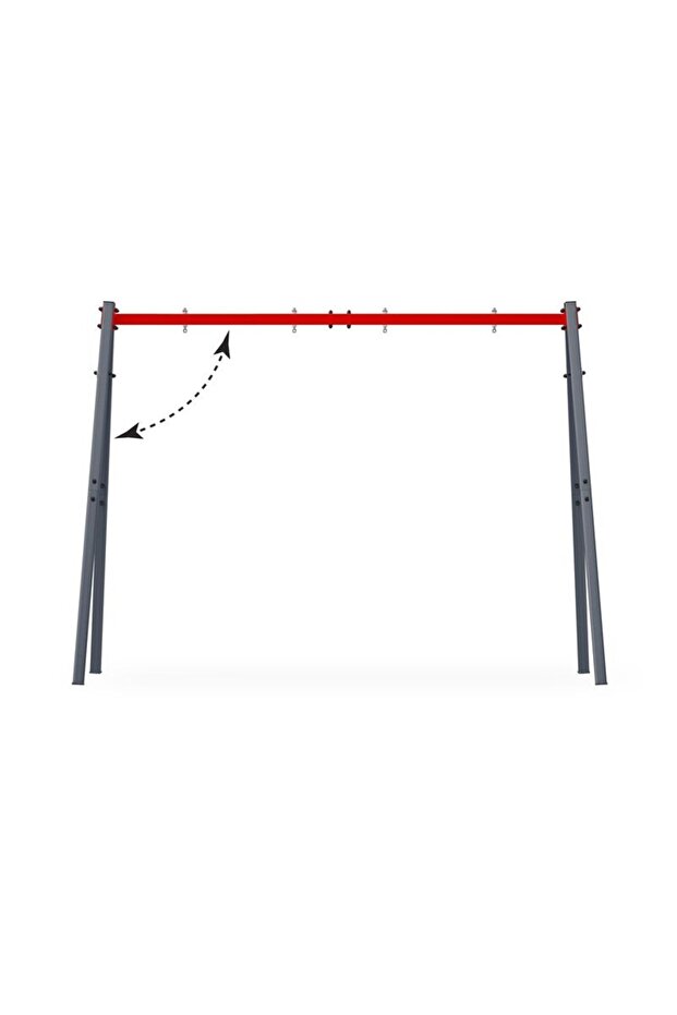 Double metal support for swing, maximum load 150 kg, 4 fixing hooks - 7