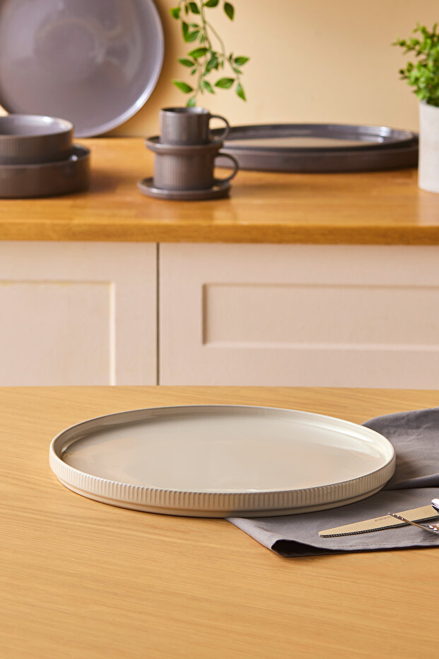 Massimo Servis Tabağı 26 cm Krem - 1