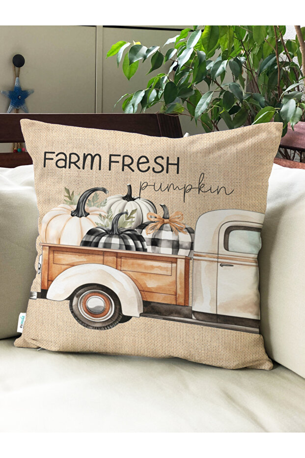 غطاء وسادة منقوش للخريف - 1