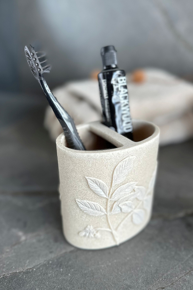 Leaf Banyo Seti 5 Parça - Bej - 7