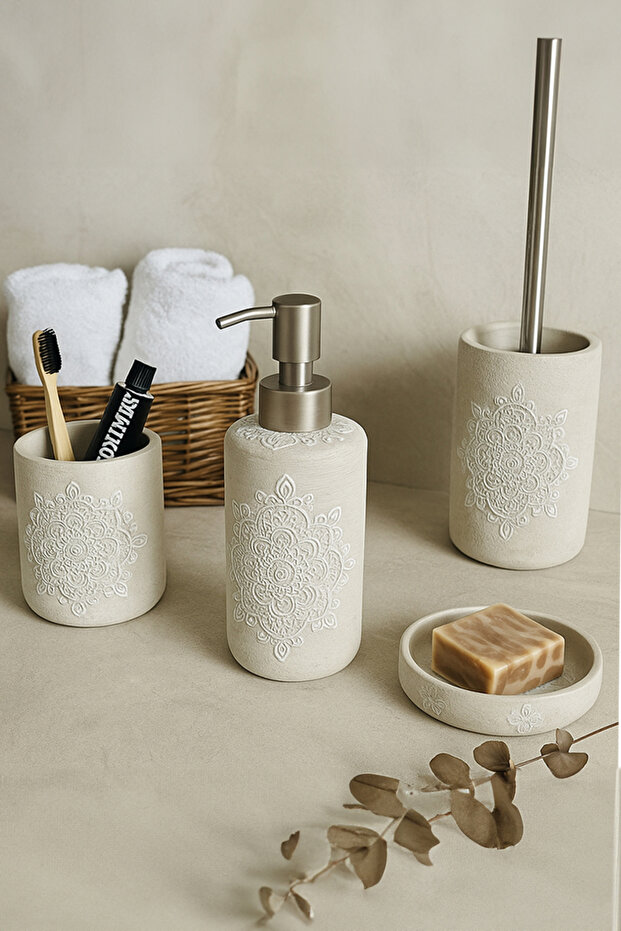 Totem Banyo Seti 5 Parça - Bej - 2