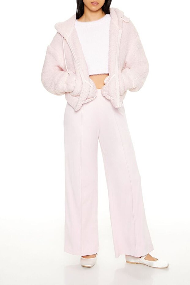 Suni Kürk Kapüşonlu Ceket - 2