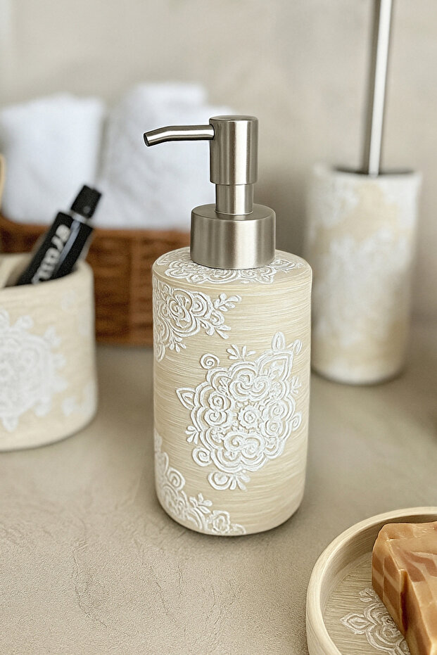 Totem Banyo Seti 5 Parça - Bej - 5