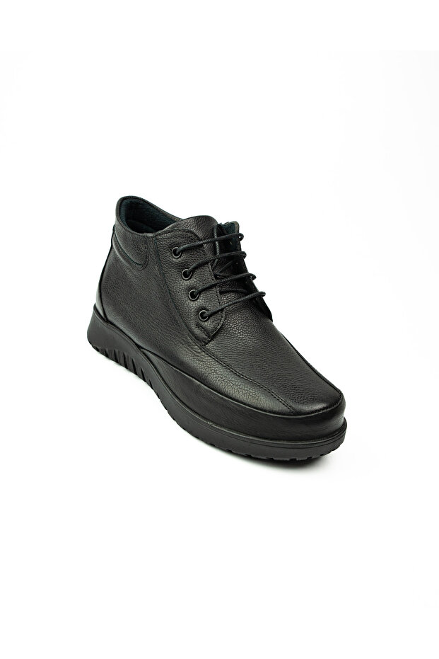 1009 Mym Black Leather Women's Casual Shoes