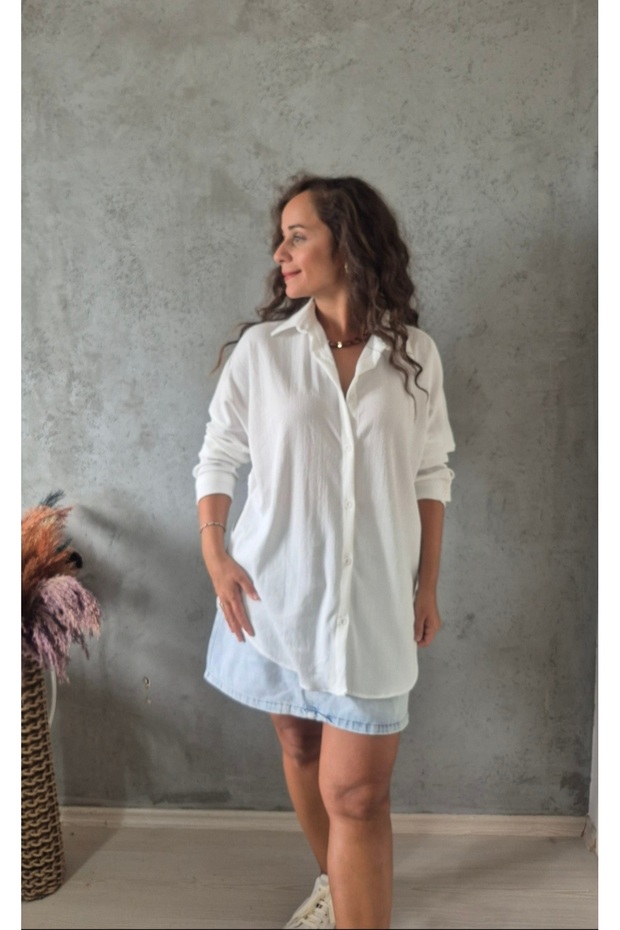 Krinkıl Oversize Gömlek - 3