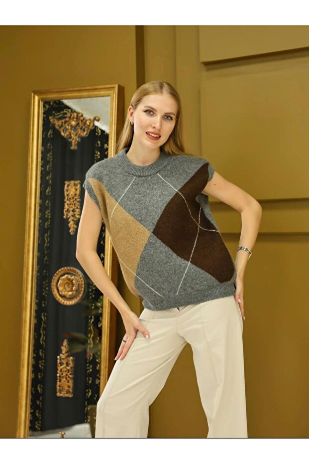 Argyle Patterned Sweater