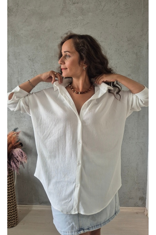 Krinkıl Oversize Gömlek - 2