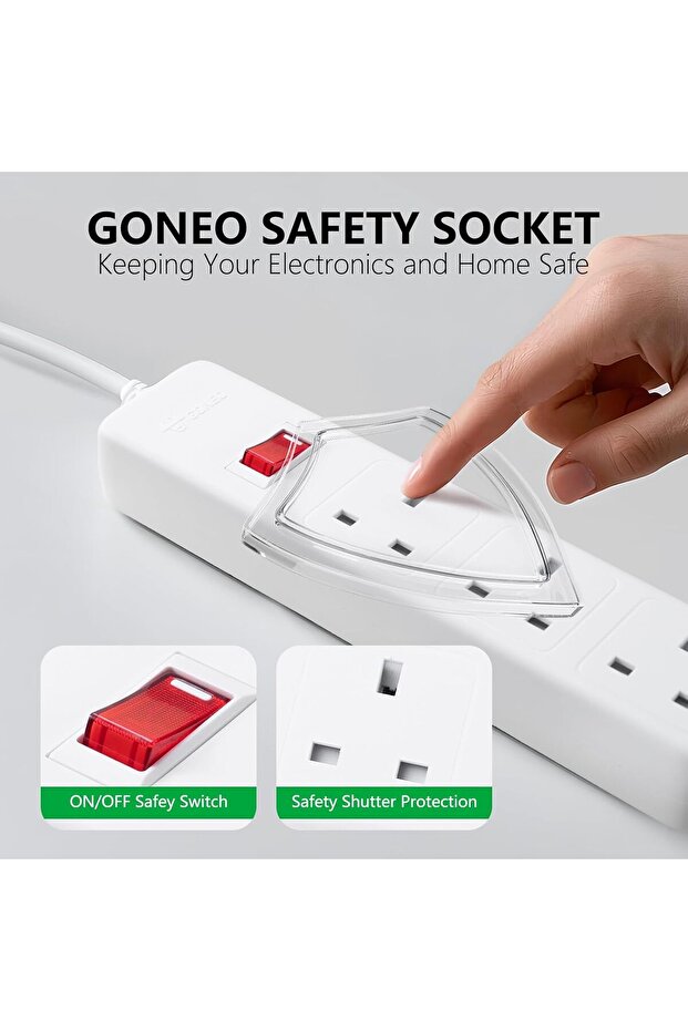 Extension Cord 3M Surge Protection 3 Way Outlets, Power Strip Wall Mounted with Individual Switches - 6