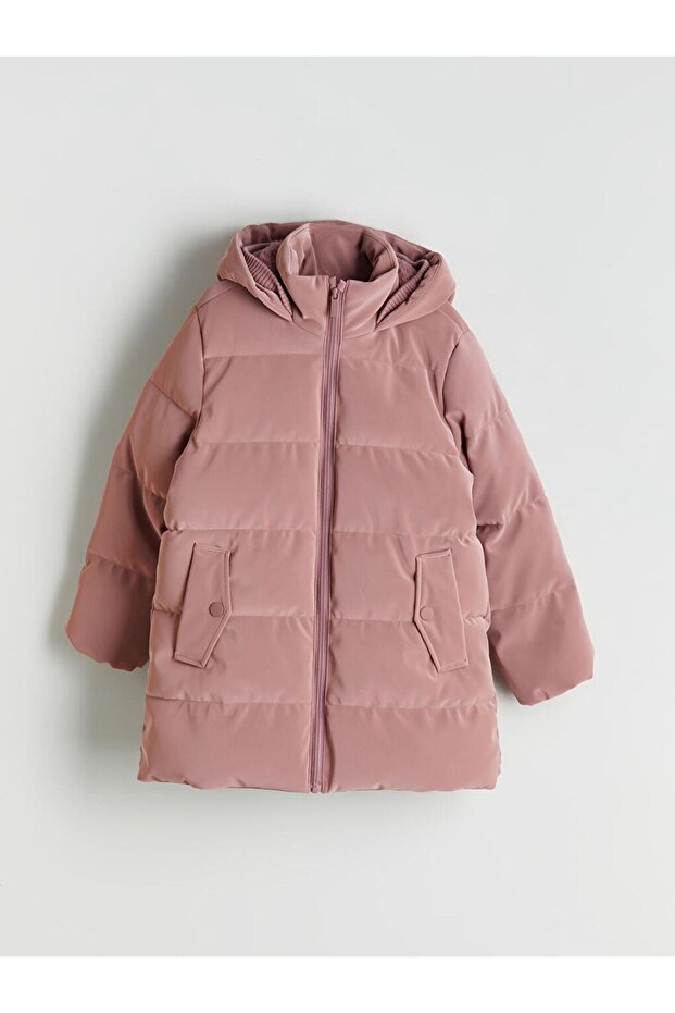 Kapüşonlu Kız Çocuk Mont (W5) - 1