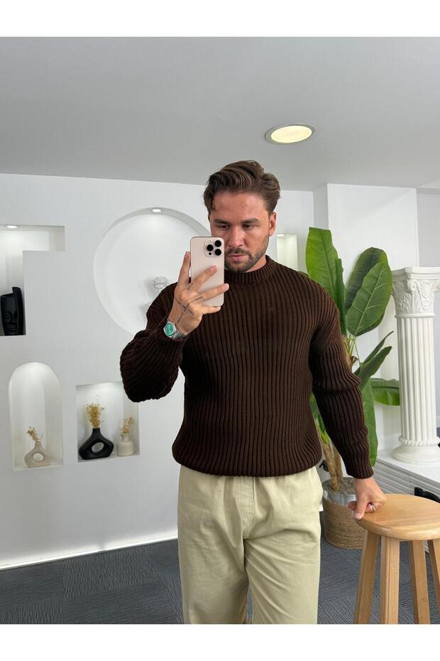 Mr Oversize Bisiklet Yaka Kazak - 4