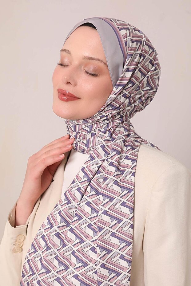 Purple Zigzag Pattern Club Shawl