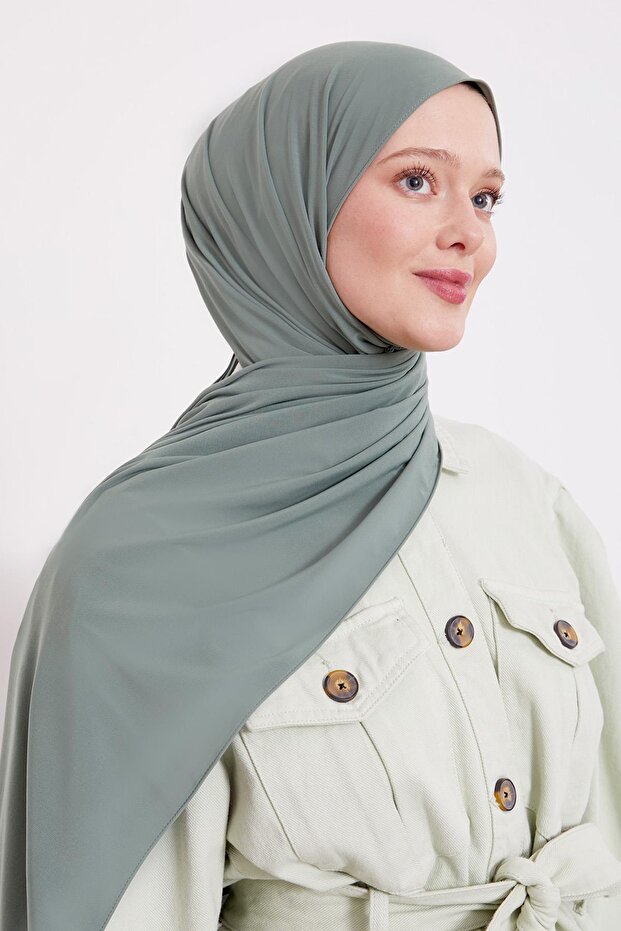 شال كاجلا الأخضر ذو اللون السادة - 1