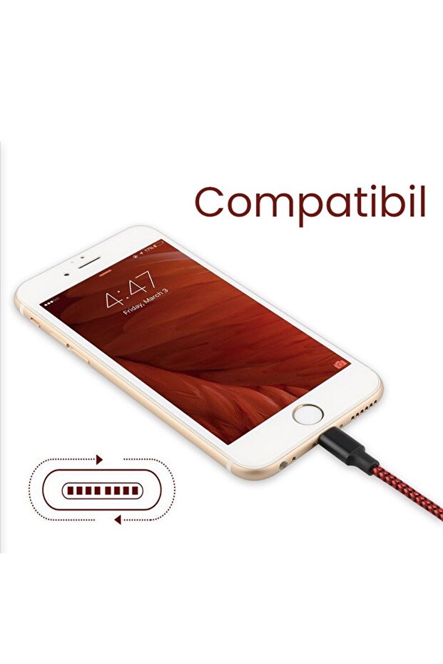 Lightning to usb cable 2m + triangular braided cable - 3