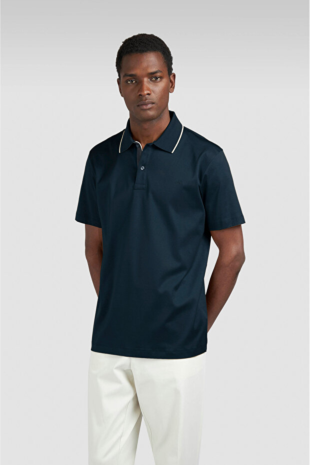 Men's Knitted Cotton Polo Shirt