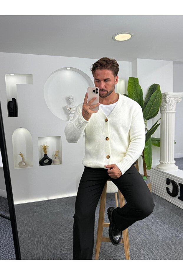 Düğmeli Hırka - 4