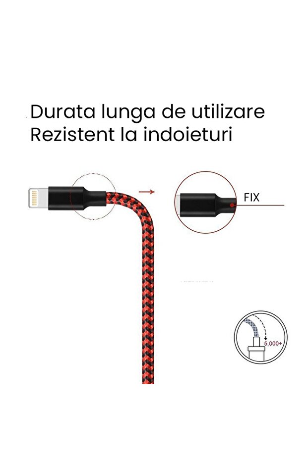 Lightning to usb cable 1m + triangular braided cable - 6