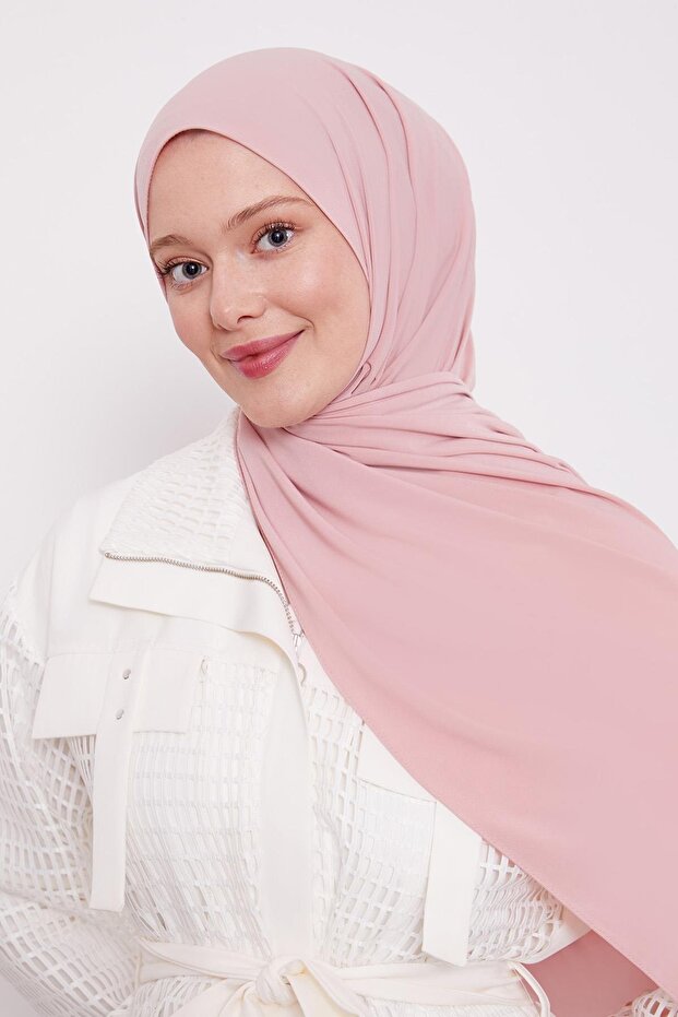 Pembe Düz Sandy Şal - 1