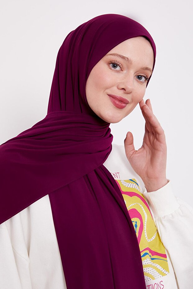 Mürdüm Düz Sandy Şal - 1