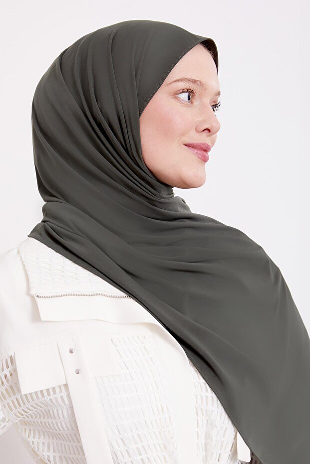 شال ساندي مسطح باللون الكاكي - 1