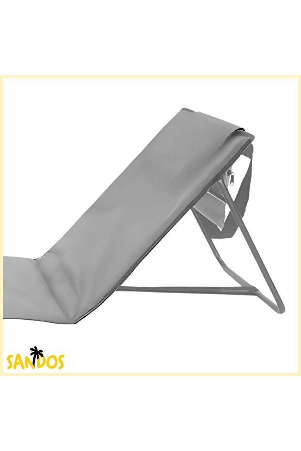 Beach Mat, Foldable Lounger with Backrest, Sunbathing, Lightweight 2-in-1 Bag - 7