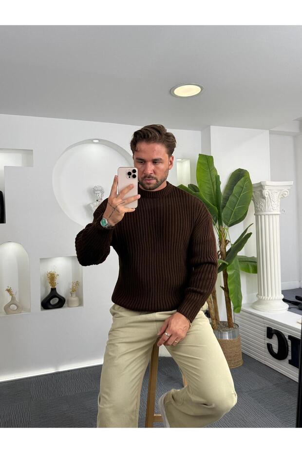 Mr Oversize Bisiklet Yaka Kazak - 3