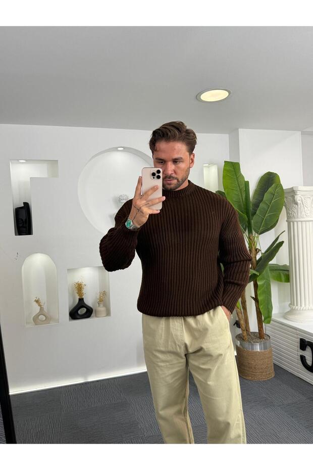 Mr Oversize Bisiklet Yaka Kazak - 1