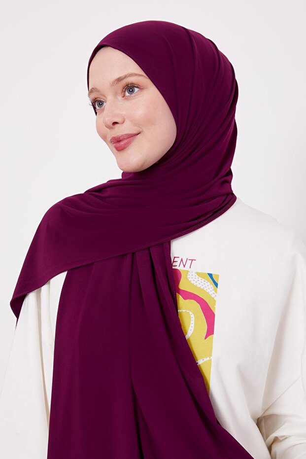 Mürdüm Düz Sandy Şal - 3