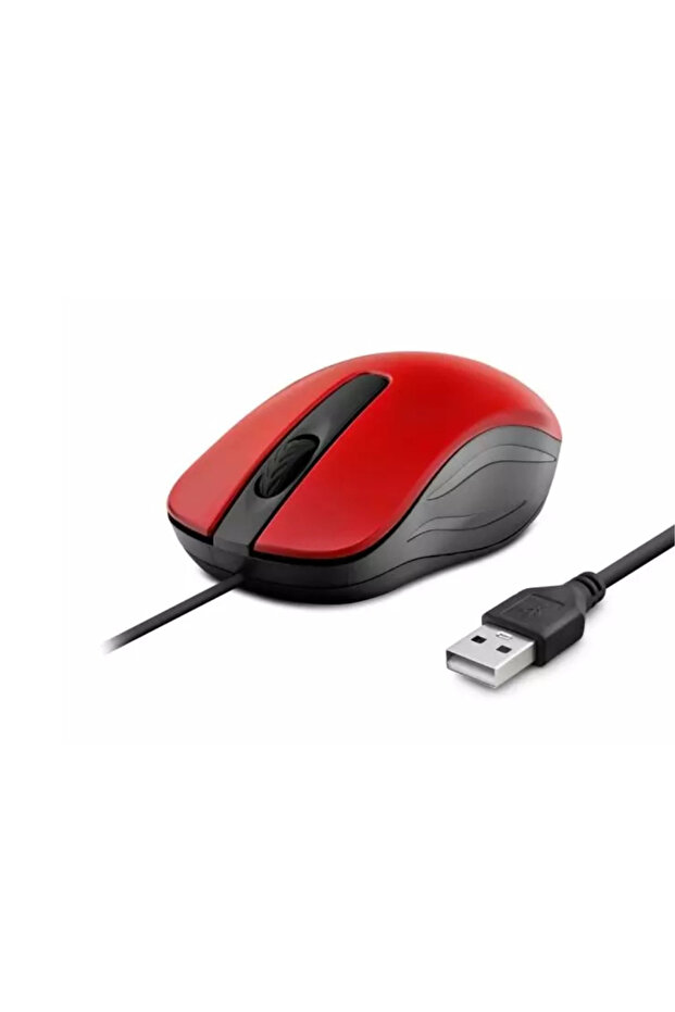 Kablolu Klavye Mouse Set Q Kırmızı-Siyah - 3