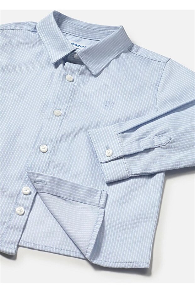 Erkek Bebek Basic Gömlek Açık Mavi 124 - 3