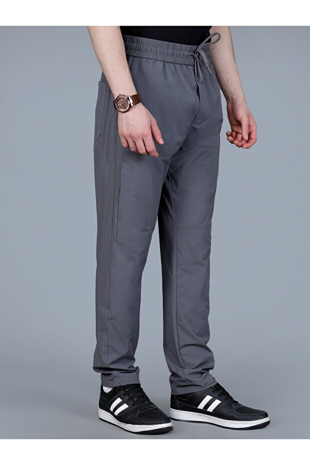 بنطلون كارغو رجالي سادة برباط - 3