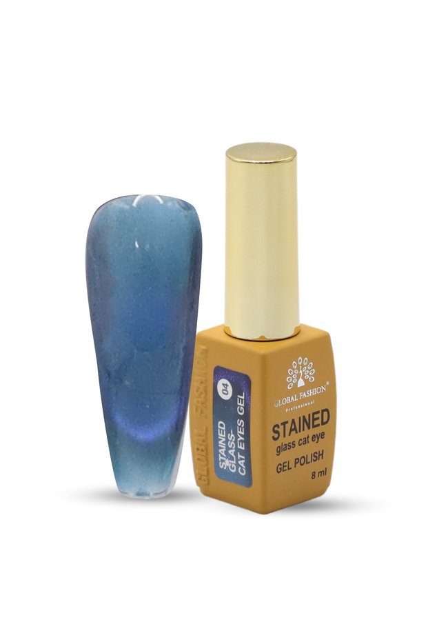 Stained Glass Cat Eye Gel Polish 8ml – Holographic Shimmer, Magnet Included, UV/LED Soak Off