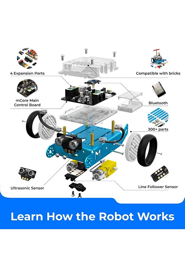 mBot Programlanabilir Robot Seti – Çocuklar İçin STEM Kodlama ve Robotik Oyuncak - 3