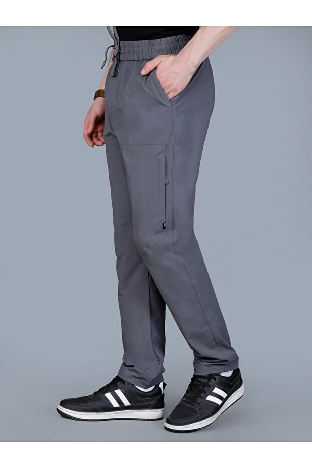 بنطلون كارغو رجالي سادة برباط - 4