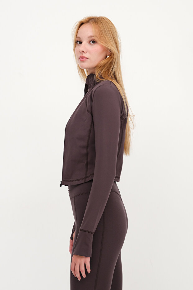 Fermuarlı Soft Kumaş Hırka H0089 - 4