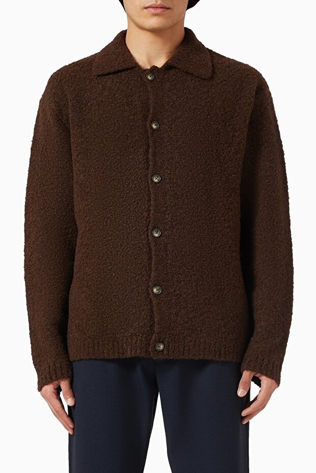 Wool Blend Cardigan, Minimalist Design and Modern Men's Style