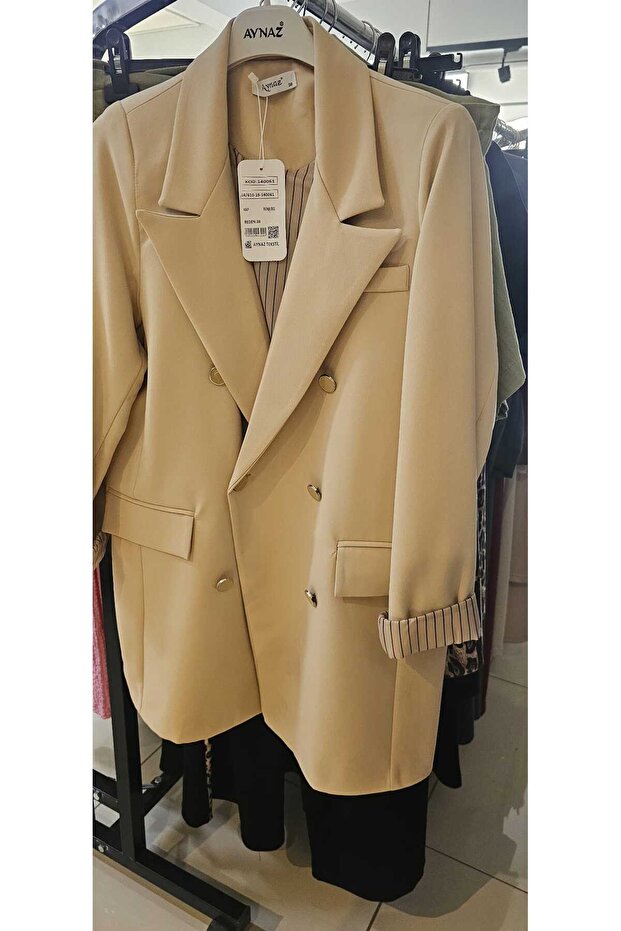 bej blazer ceket - 3