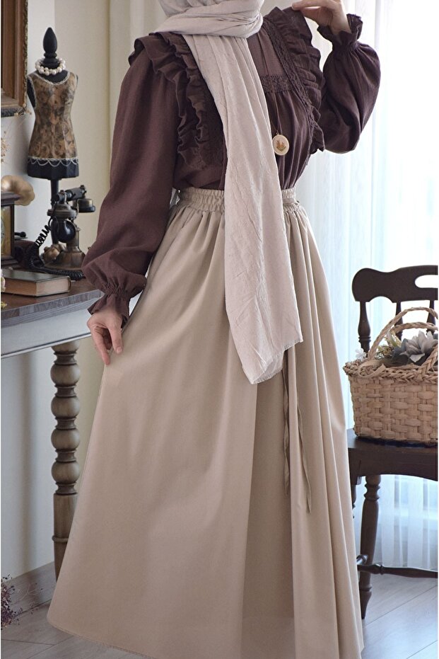 Pamuk Poplin Etek - 1