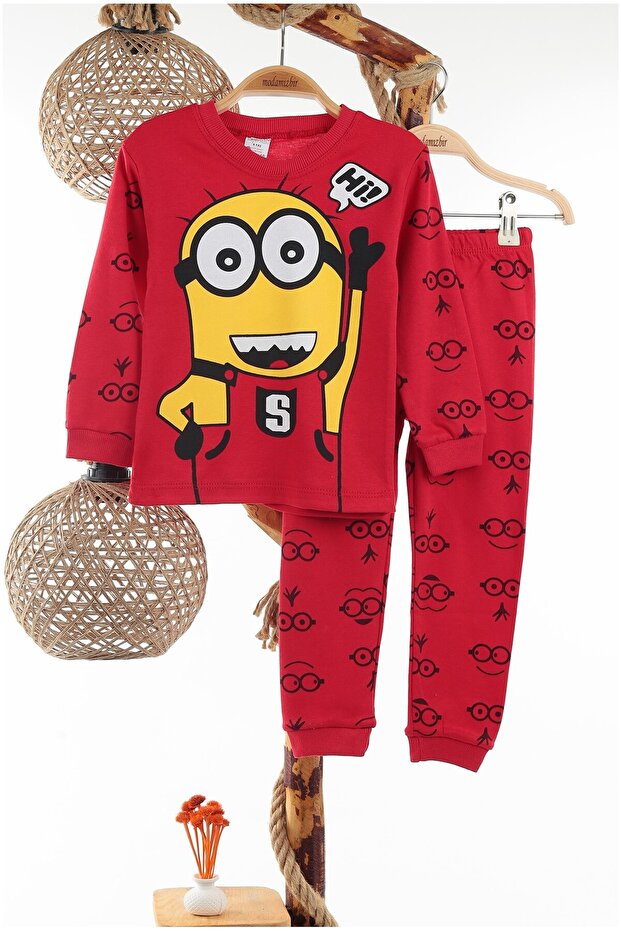 Cotton Colorful Minions Square-Shaped Children's Pajama Set