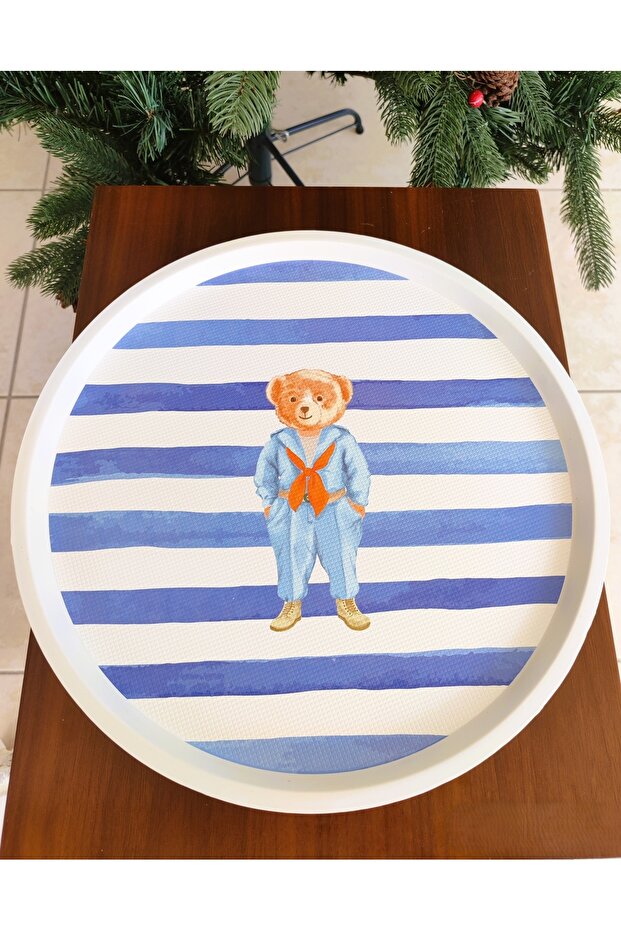 Olivier Ayı Bear Yuvarlak Tepsi - 3