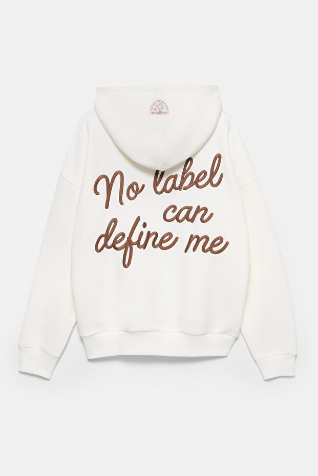 Yazılı kapüşonlu sweatshirt - 6