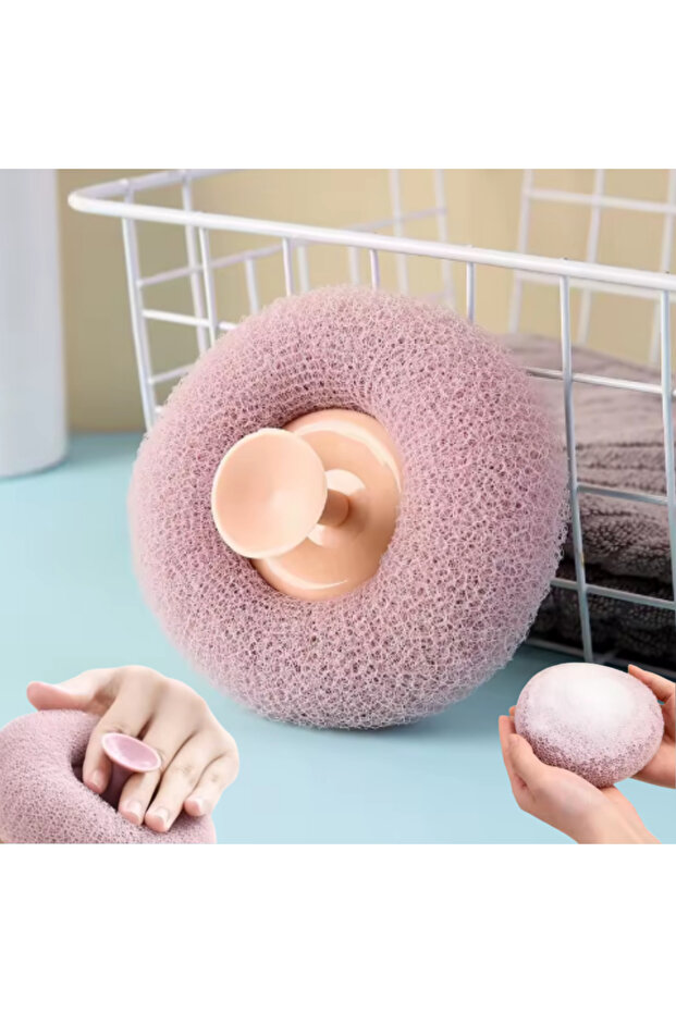 Round Bath Brush Body Scrubber Loofah Foaming Soft Bath Washcloth Bath Massage Ball