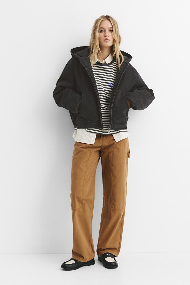 Kapüşonlu Fermuarlı Ceket - 3