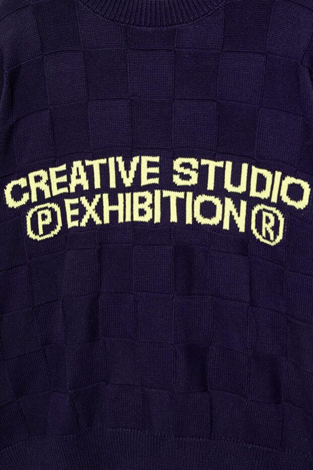 Kontrast yazılı kazak - 7