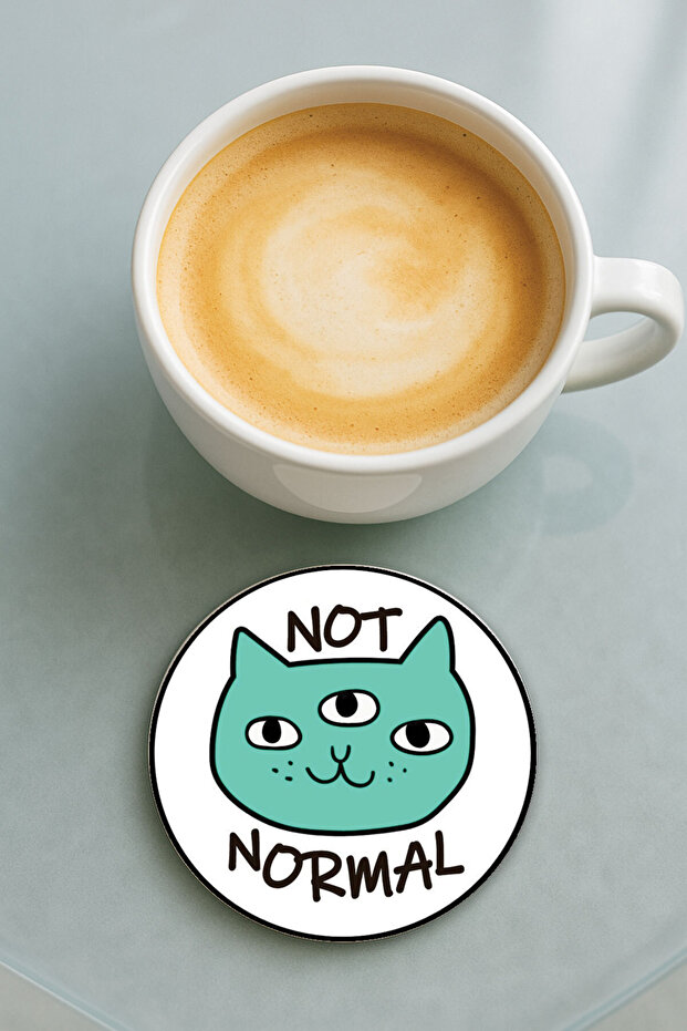 Round Plexiglass Coaster with Printed Pattern Single Note Normal - 1