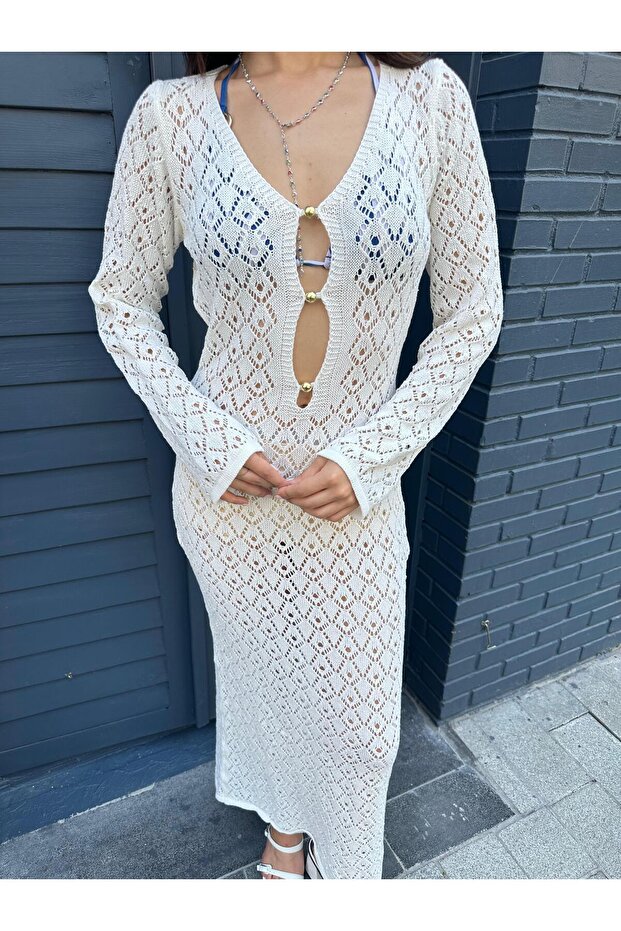 πλεκτό φόρεμα παραλίας - 3