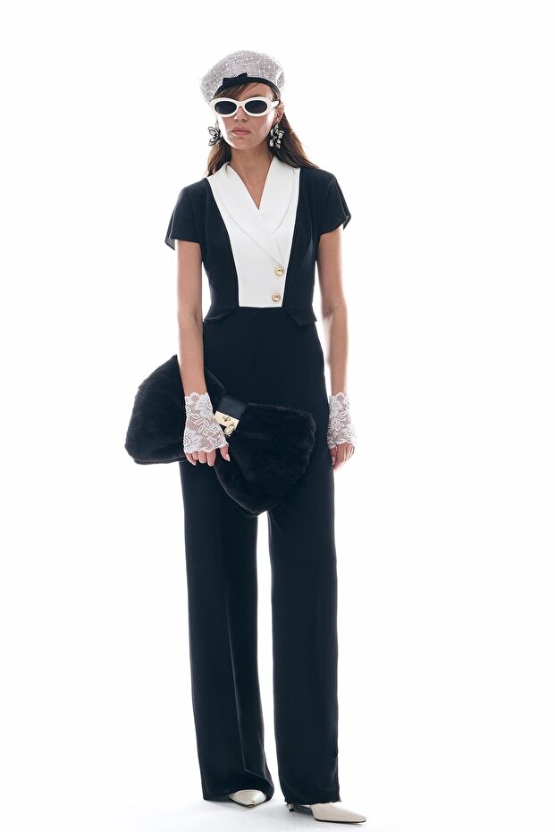 Gold Düğmeli Tulum - 3